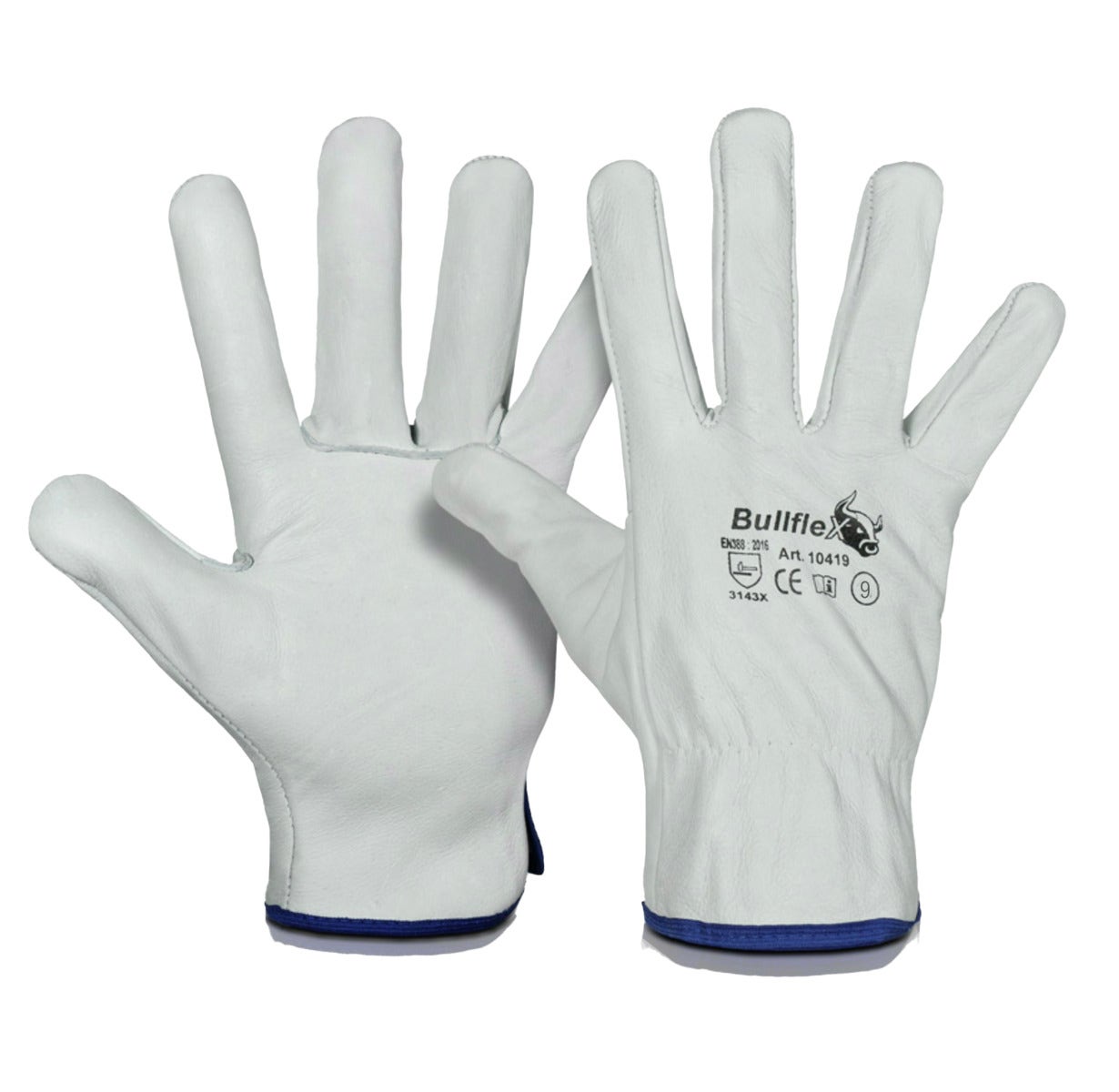 Officiershandschoen Naturel Maat 9 Nerfleder