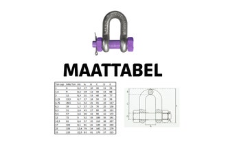 D-sluiting met moerbout EN 13889, U.S. Fred spec