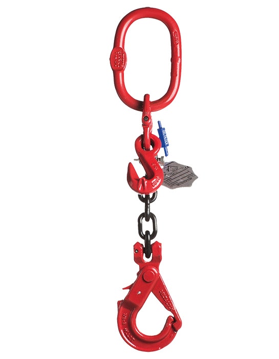 Hijsketting met veiligheidshaak en inkorthaak 2 ton