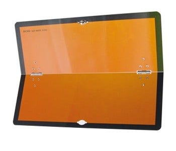 ADR bord aluminium 400x300 mm horizontaal klapbaar oranje/zwart