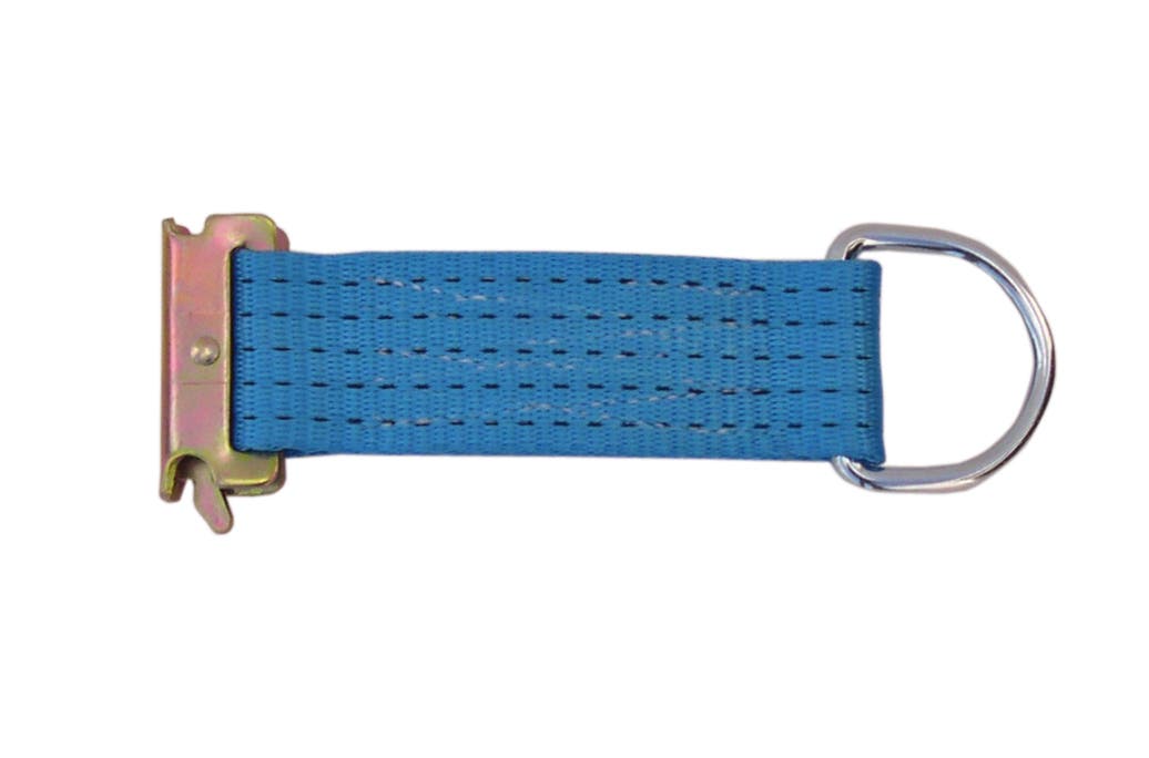 Touwbinder met bindrail-eindfitting en D-oog 15 cm  50 mm