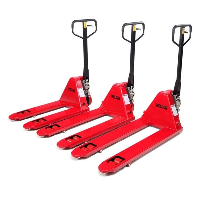 Palletwagen Quality R/EP, rubber wiel, 100 cm