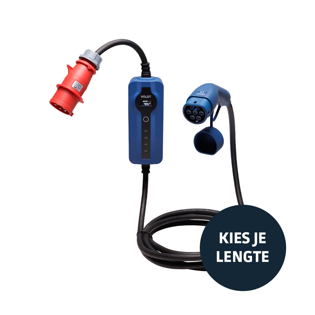 EV laadkabel type 2 32 CEE 3-fase 11kW 8-16a