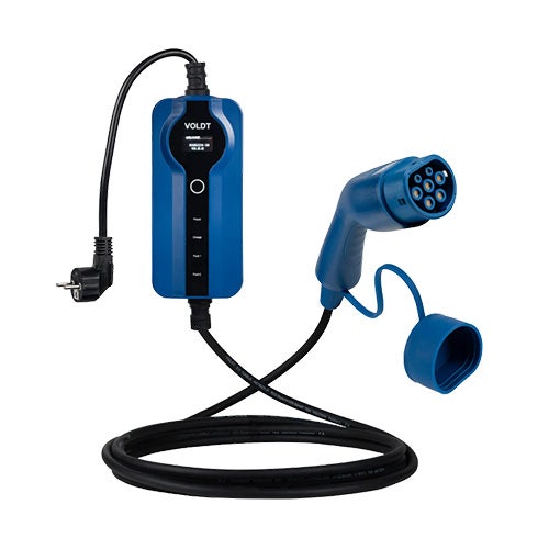 EV laadkabel Type 2 230V Schuko 1-fase 3,7kW 15 meter