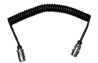 Spiraalkabel verlichting 7-polig 350 cm met aluminium n-eurostekkers