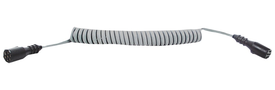 Spiraalkabel verlichting 7-polig 300 cm met n-eurostekkers