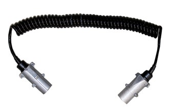 Spiraalkabel verlichting 7-polig 350 cm meter aangevulcaniseerde S-stekkers