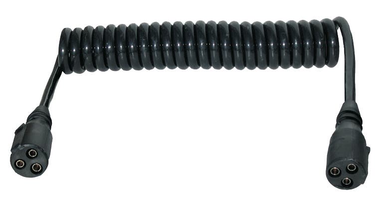 Spiraalkabel 2x3-polig 300 cm aangevulcaniseerde stekkers geschikt voor Clang