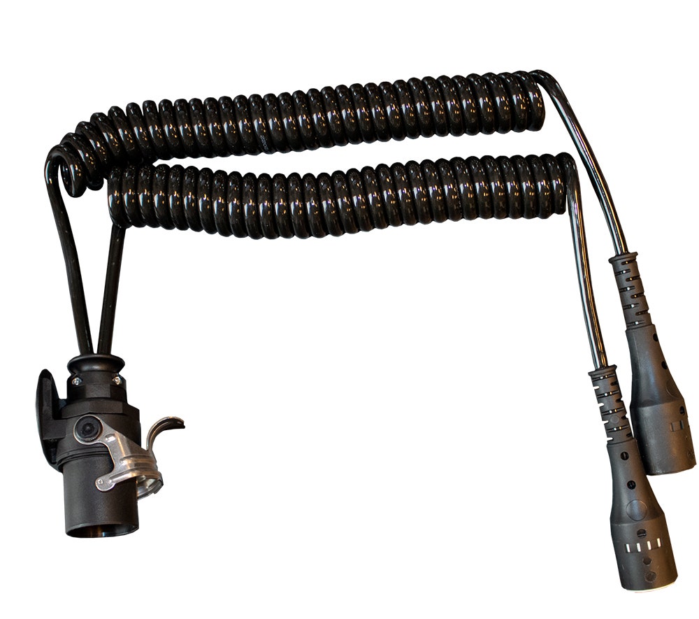 Spiraalkabel 7 en 15-polig 400 cm met kunststof N&S stekkers