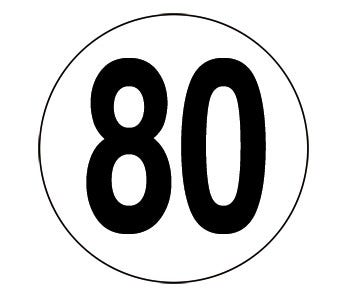 80km Frankrijk sticker