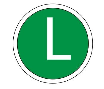 Sticker L geluidsarm