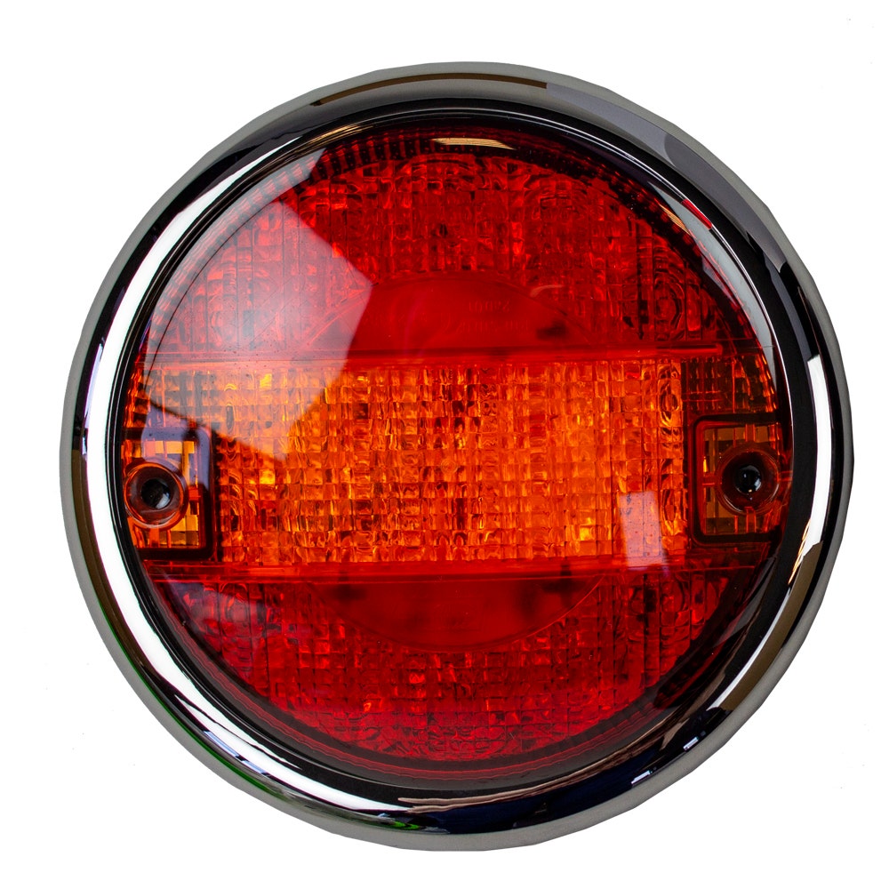 Trailerlamp LED extra dun met chrome ring