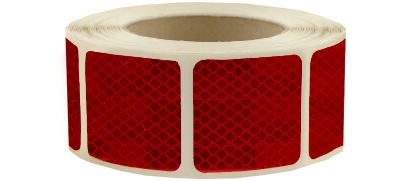 Reflectie strips 50 meter Rood