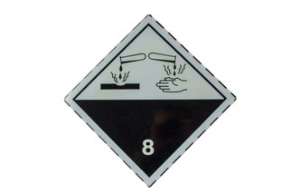 Bijtende stoffen, Aluminium bord.