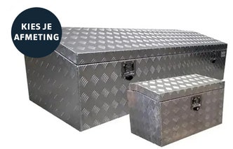 Opbouwkisten aluminium met afsluitbaar schuin deksel