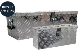 Disselbakken aluminium met afsluitbaar plat deksel