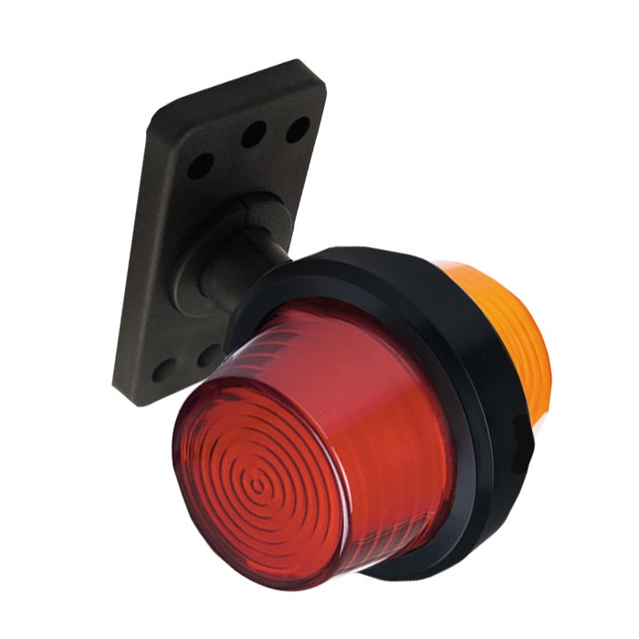 Breedtelamp LED Gylle kort rood/oranje