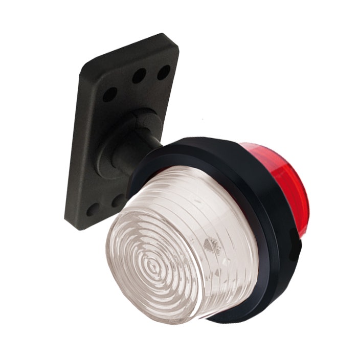 Breedtelamp LED Gylle kort rood/wit/ 12-24V