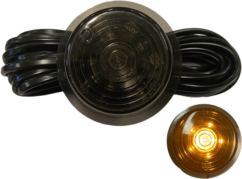 Lensunit LED Gylle Oranje Black-Line/Smoke 12-24V