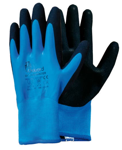 Winter werk handschoenen blauw / zwart, multifunctioneel inzetbaar in een koude omgeving. 