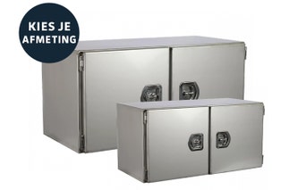 Onderbouwkisten RVS compleet mat met dubbele deuren
