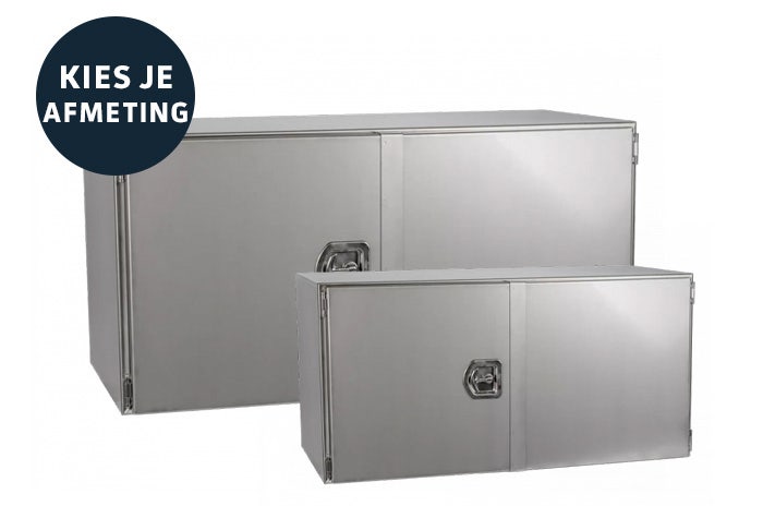 Onderbouwkisten RVS met overlappende deuren