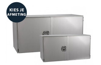Onderbouwkisten RVS met overlappende deuren