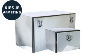 Onderbouwkisten RVS compleet gepolijst met klep.
