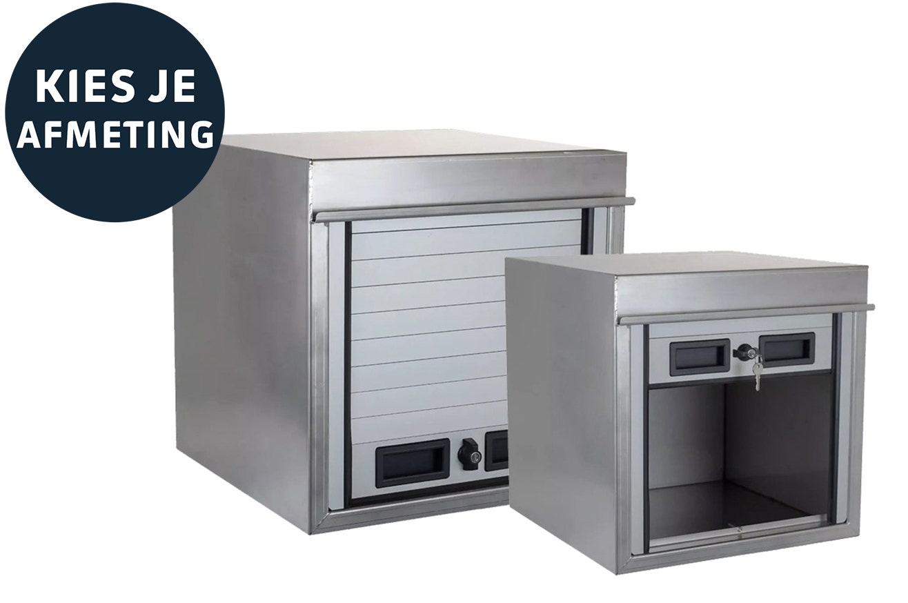 Onderbouwkisten RVS compleet mat met schuifluik.