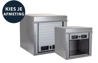 Onderbouwkisten RVS compleet mat met schuifluik.