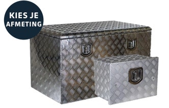 Onderbouwkisten aluminium traanplaat met klep.