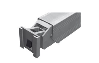 Vloerbalk, 238-267 cm, verstelbaar, klik-eindfittings