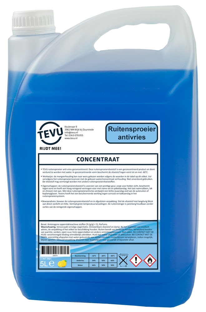 Ruitensproeiervloeistof concentraat 5 liter. Ruitensproeiervloeistof concentraat 5 liter.
