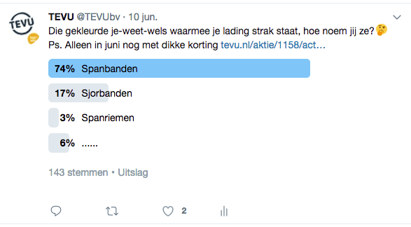 Twitter zegt ook: spanbanden.